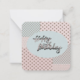 Polka Dot Birthday Notecard Notitiekaartje