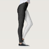 Polka Dot Black en White Two Tone Leggings (Rechts)