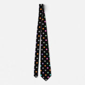 Polka Dot BLACK PASTEL PATTERN STROPDAS (Achterkant)
