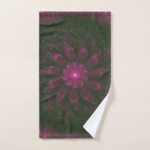 Polka Dot Bloom – Art botanique fractal (Serviette à main)