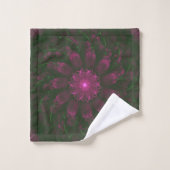 Polka Dot Bloom – Art botanique fractal (Gant de toilette)