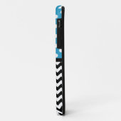 Polka Dot Blue & Chevron iPhone 5 Coque (Dos/Gauche)