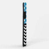 Polka Dot Blue & Chevron iPhone 5 Coque (Dos/Droite)