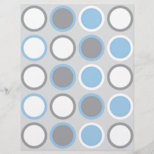 Polka Dot Blue Grey Baby Papier