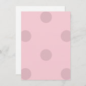 Polka Dot Blush Pink Kaart (Voorkant / Achterkant)
