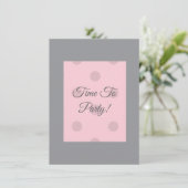 Polka Dot Blush Pink Kaart (Staand voorkant)