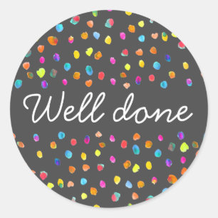 Polka dot boho leuke pop kunst goed gedaan ronde sticker