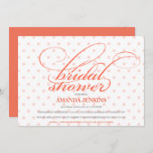 Polka Dot Bridal Shower Kaart (Voorkant / Achterkant)