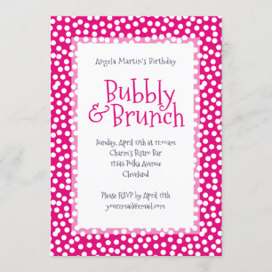 Polka Dot Bubble en Brunch Hot Pink Kaart