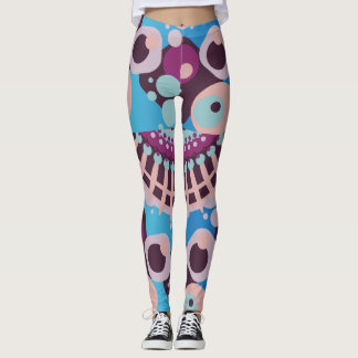 Polka Dot Bubble kleur Abstract Zwart Leggings
