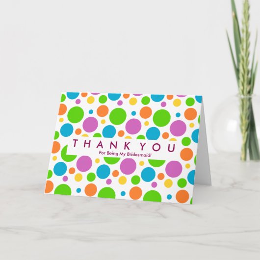 Polka Dot Budge Pour Être Mon Merci De Femme D'Éta (Devant)