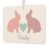 Polka Dot Bunnies Pink op maat Luchtverfrisser (Links)