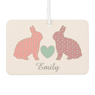 Polka Dot Bunnies Pink op maat Luchtverfrisser