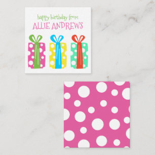 Polka Dot Cadeaus Birthday Gift Enclosure Cards Notitiekaartje