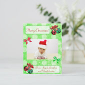 Polka Dot Carte postale de la famille de Noël (Debout devant)