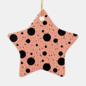 Polka Dot Ceramic Star Ornament (Voorkant)