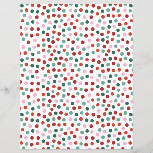 Polka Dot Christmas Craft Paper (Voorkant)