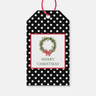 Polka Dot Christmas Gift Label Cadeaulabel