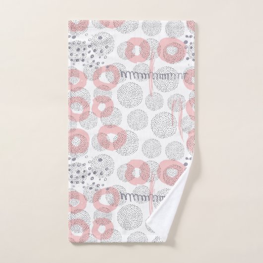 Polka Dot Circle Pattern Bad Handdoek (Handdoek)