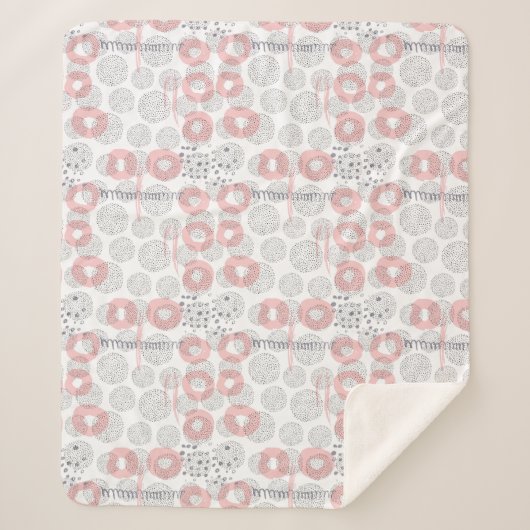 Polka Dot Circle Pattern Sherpa Deken (Voorkant)
