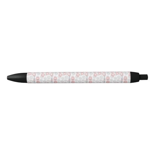 Polka Dot Circle Pattern Zwarte Inkt Pen (Voorkant)