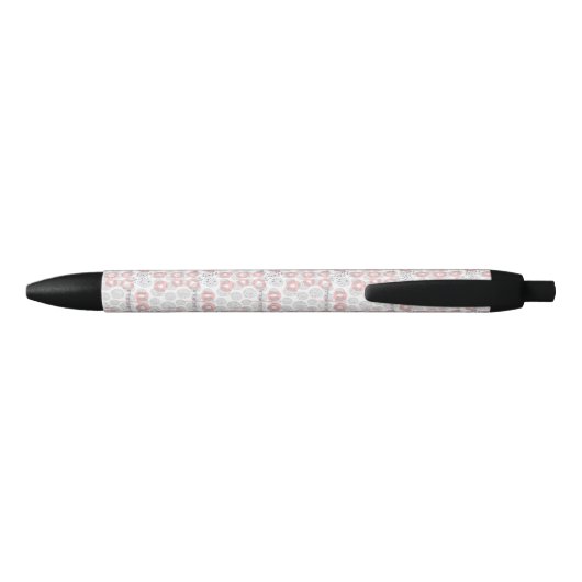 Polka Dot Circle Pattern Zwarte Inkt Pen (Achterkant)