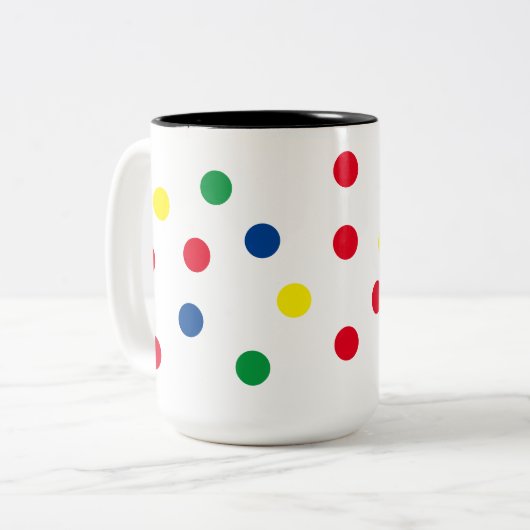 Polka Dot Coffee Mok (Voorkant links)