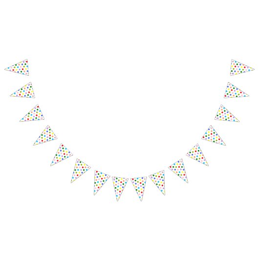 Polka Dot Colorful Vlaggetjes (Alle)