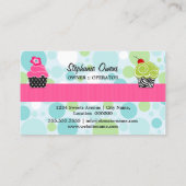 Polka Dot Crazy Cupcake Bakery Visitekaartje (Achterkant)
