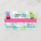 Polka Dot Crazy Cupcake Bakery Visitekaartje (Achterkant)
