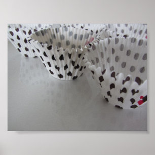 Polka Dot Cupcake Liners Poster
