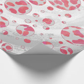 Polka Dot Dalmatian Pink and White Cadeaupapier (Hoek)