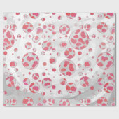 Polka Dot Dalmatian Pink and White Cadeaupapier (Vlak)