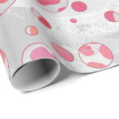 Polka Dot Dalmatian Pink and White Cadeaupapier (Rol Hoek)