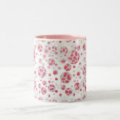 Polka Dot Dalmatian Pink and White Tweekleurige Koffiemok (Center)