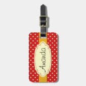 Polka Dot Design Bagagelabels (Voorkant verticaal)