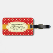 Polka Dot Design Bagagelabels (Achterkant horizontaal)