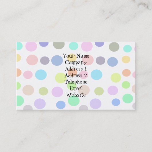 Polka Dot Design Visitekaartje (Voorkant)