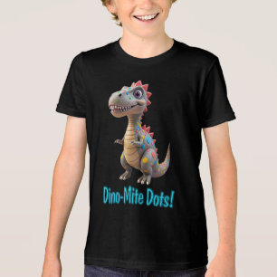 Polka Dot Dinosaur Dot Day Dino-Mite Stippen Tri-Blend Shirt