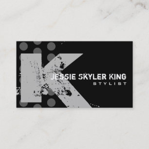 Polka Dot Distress — Monogram K Visitekaartje