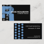 Polka Dot Distress — Monogram R Visitekaartje (Voorkant / Achterkant)