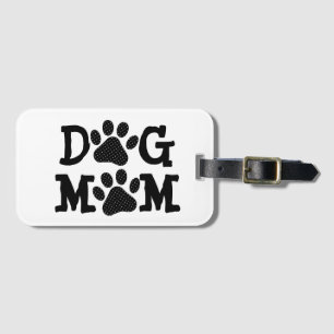 Polka Dot DOG MOM Pawprints Bagagelabel