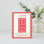 Polka Dot Door gepersonaliseerde Valentijnse kaart (Staand voorkant)