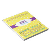 Polka Dot Easter Treat Favor Snoep Wrappers Notitieblok (Schuin)