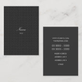 Polka Dot Elegante Gray Visitekaartje (Voorkant / Achterkant)