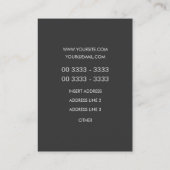 Polka Dot Elegante Gray Visitekaartje (Achterkant)