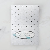 Polka Dot en lintboeg verjaardag Kaart (Binnen)