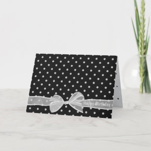 Polka Dot en lintboeg verjaardag Kaart