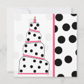 Polka Dot en Pink verjaardagsfeestje uitnodiging (Voorkant)