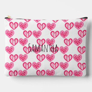 Polka dot en strepen harten etui
